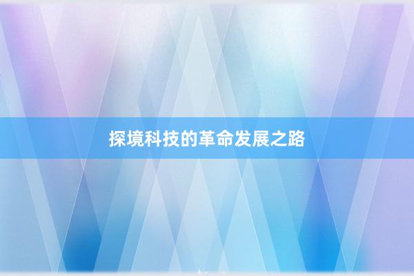 探境科技的革命发展之路